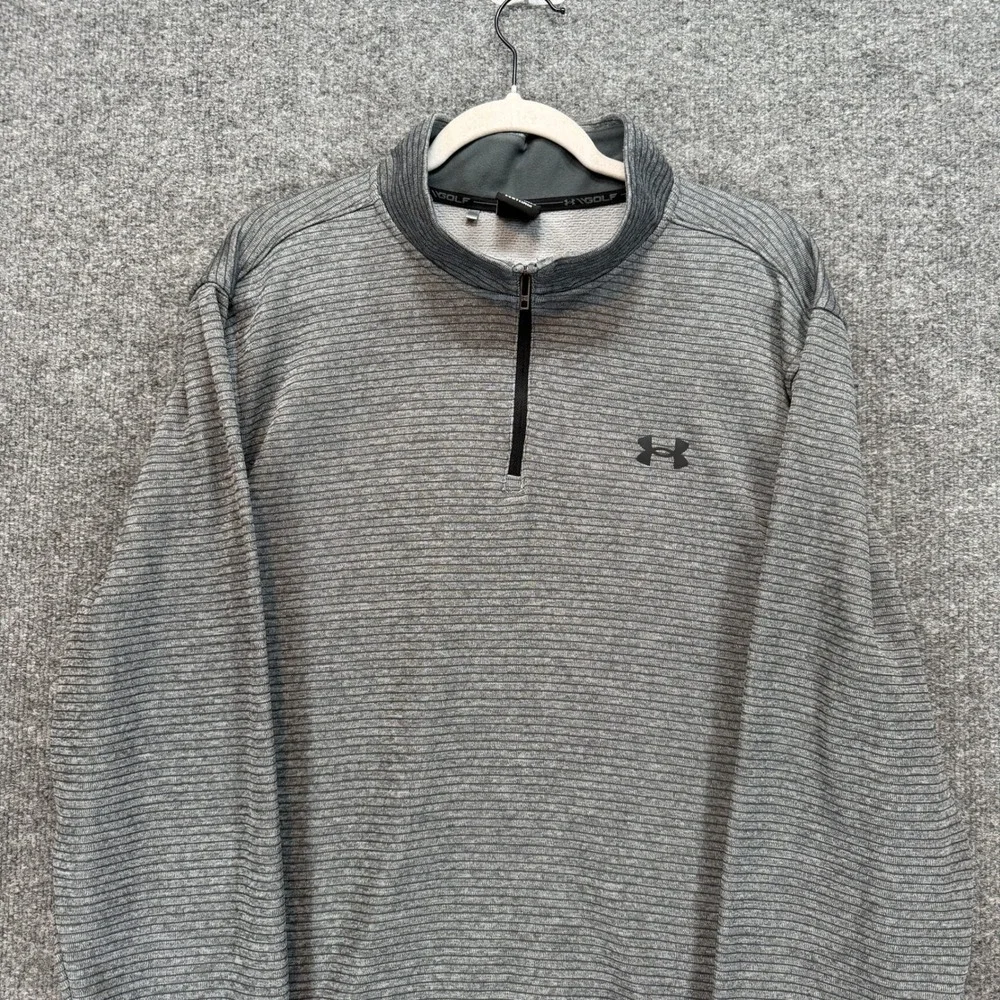Under Armour Golf Storm Sweatshirt Mens XXL Gray 1/4‎ Zip Performance Stretch